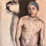 Katrin_Zickler_An der Wand_2023_Acryl_Collage_Farbstift_Pastell_98x79.